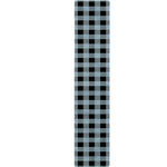 Steel Blue And Black Buffalo Check Print Table Runner