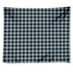 Steel Blue And Black Buffalo Check Print Tapestry