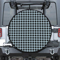 Steel Blue And Black Buffalo Check Print Tire Cover