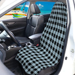 Steel Blue And Black Buffalo Check Print Waterproof Car Seat Cover
