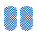 Steel Blue And White Gingham Print Bar Stool Covers