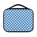 Steel Blue And White Gingham Print Classic Bible Case
