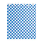 Steel Blue And White Gingham Print Curtain