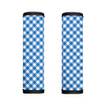 Steel Blue And White Gingham Print Handle Covers