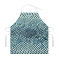 Steel Blue Snakeskin Print Adjustable Apron