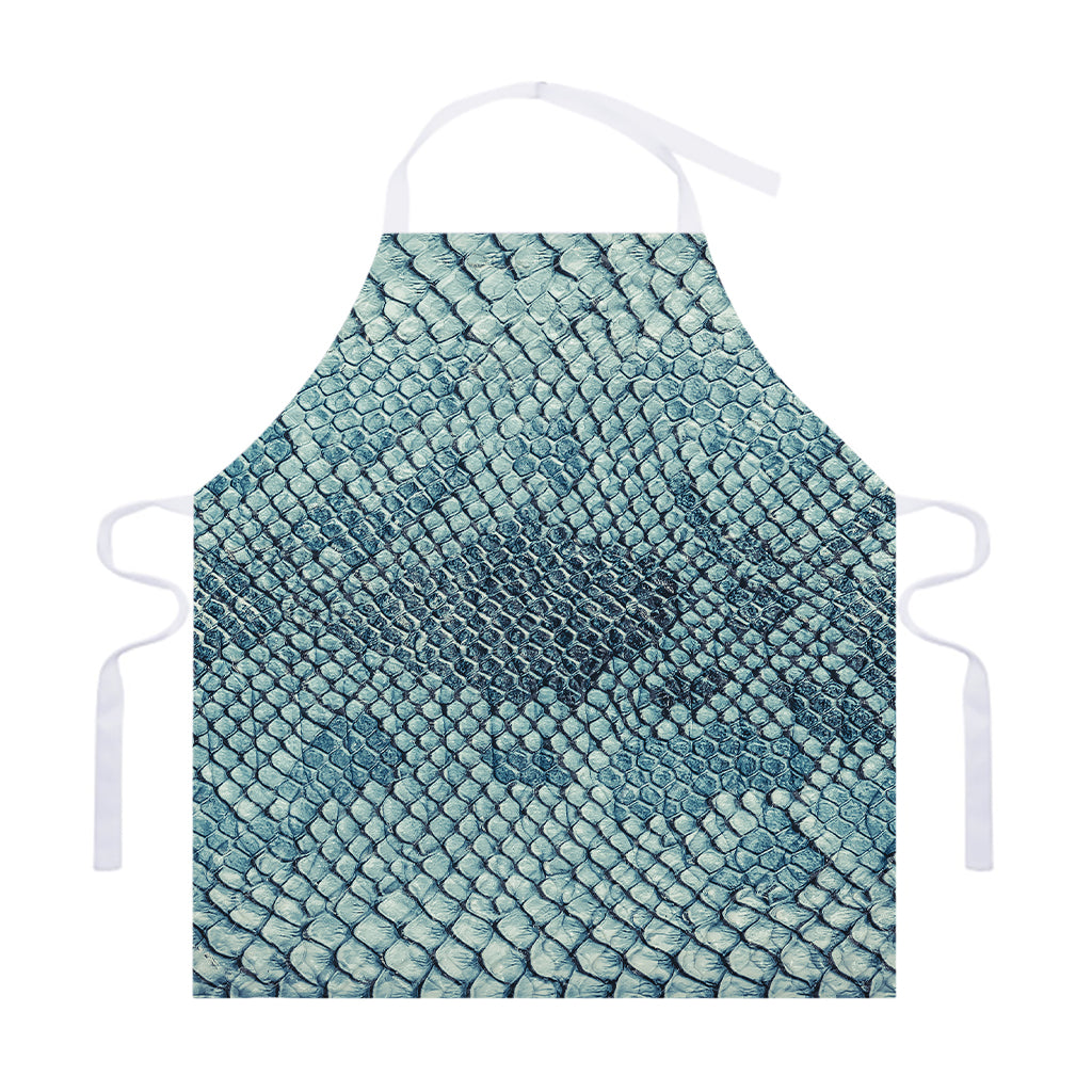 Steel Blue Snakeskin Print Adjustable Apron