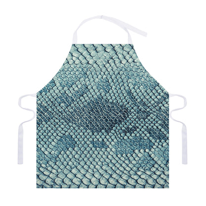Steel Blue Snakeskin Print Adjustable Apron