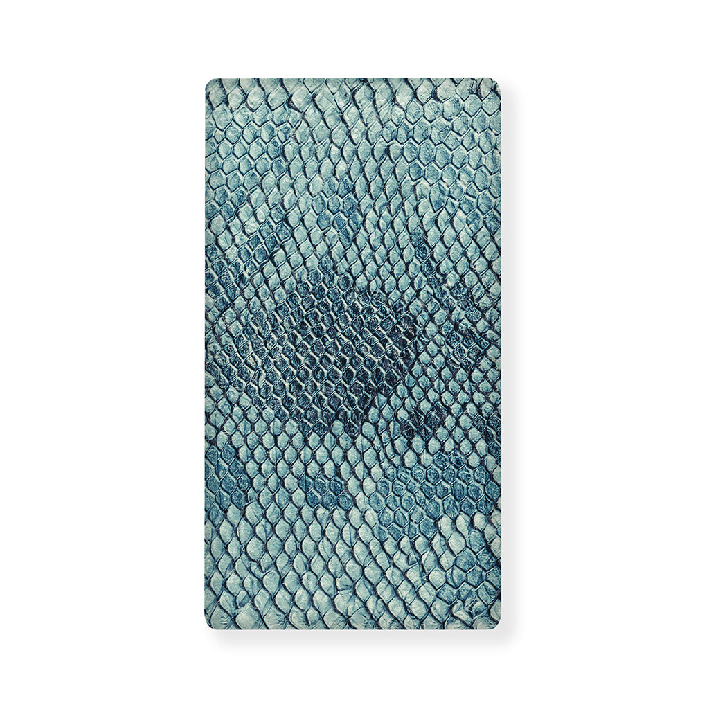 Steel Blue Snakeskin Print Baby Crib Sheet