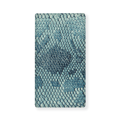 Steel Blue Snakeskin Print Baby Crib Sheet