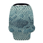 Steel Blue Snakeskin Print Baby Seat Cover