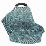 Steel Blue Snakeskin Print Baby Seat Cover