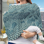 Steel Blue Snakeskin Print Baby Seat Cover