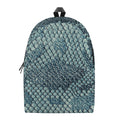 Steel Blue Snakeskin Print School Backpack