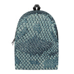 Steel Blue Snakeskin Print Backpack