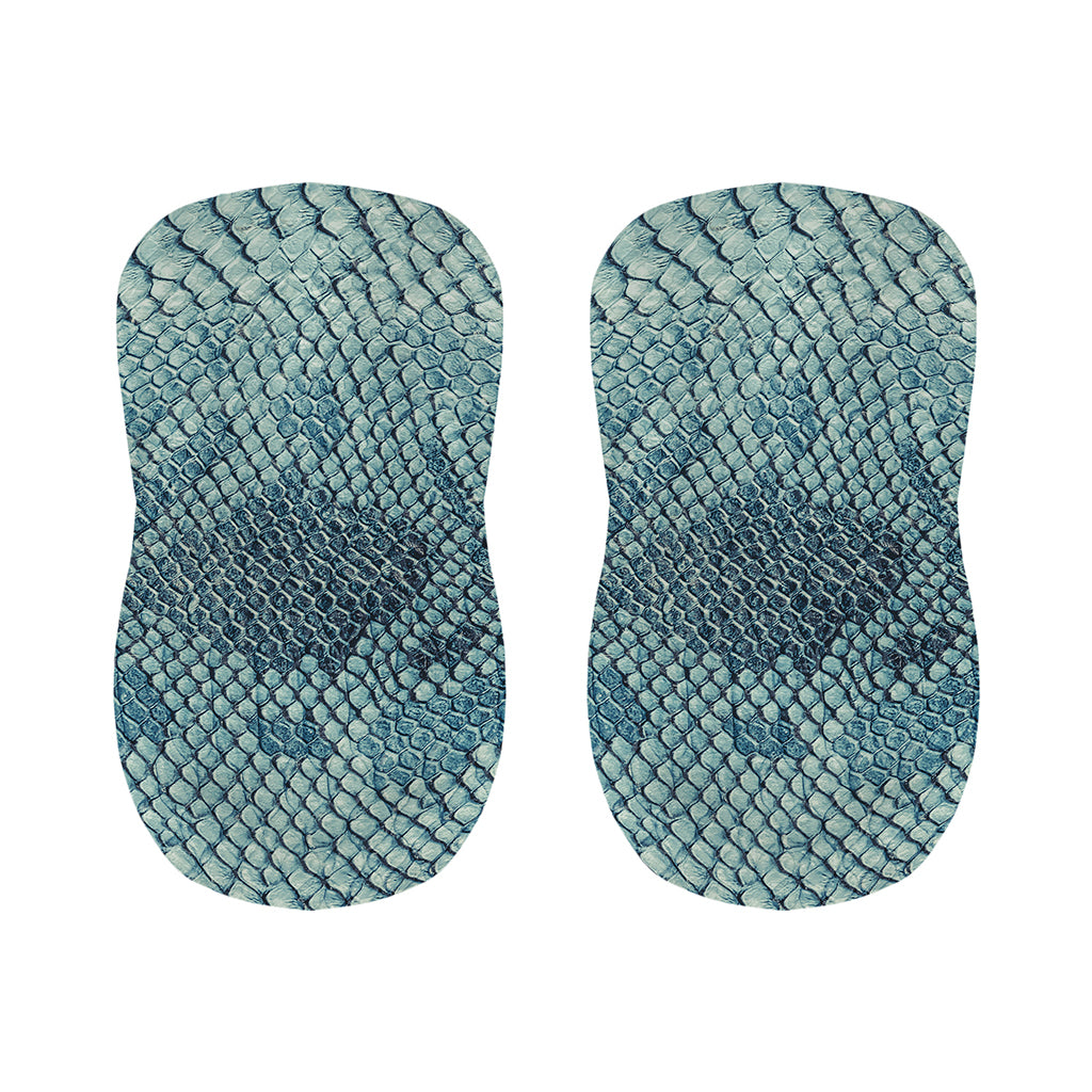 Steel Blue Snakeskin Print Bar Stool Covers