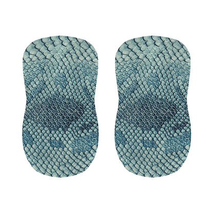 Steel Blue Snakeskin Print Bar Stool Covers