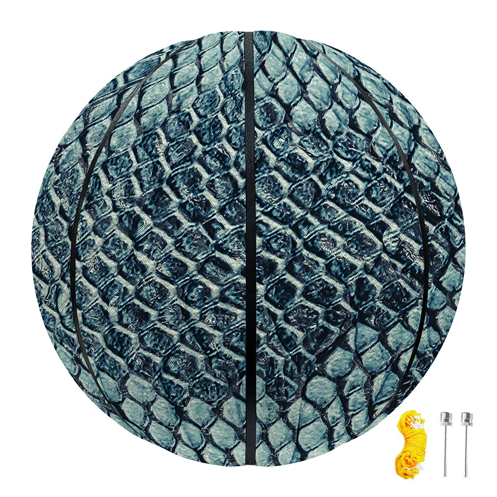 Steel Blue Snakeskin Print Basketball
