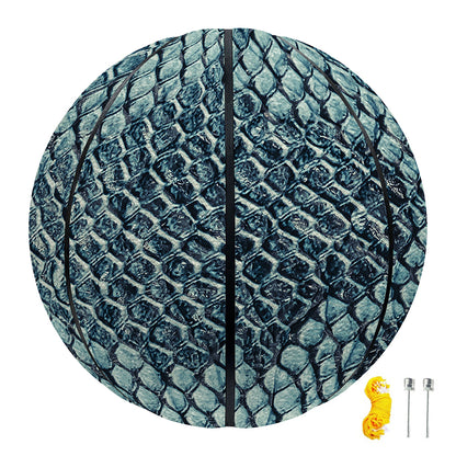 Steel Blue Snakeskin Print Basketball