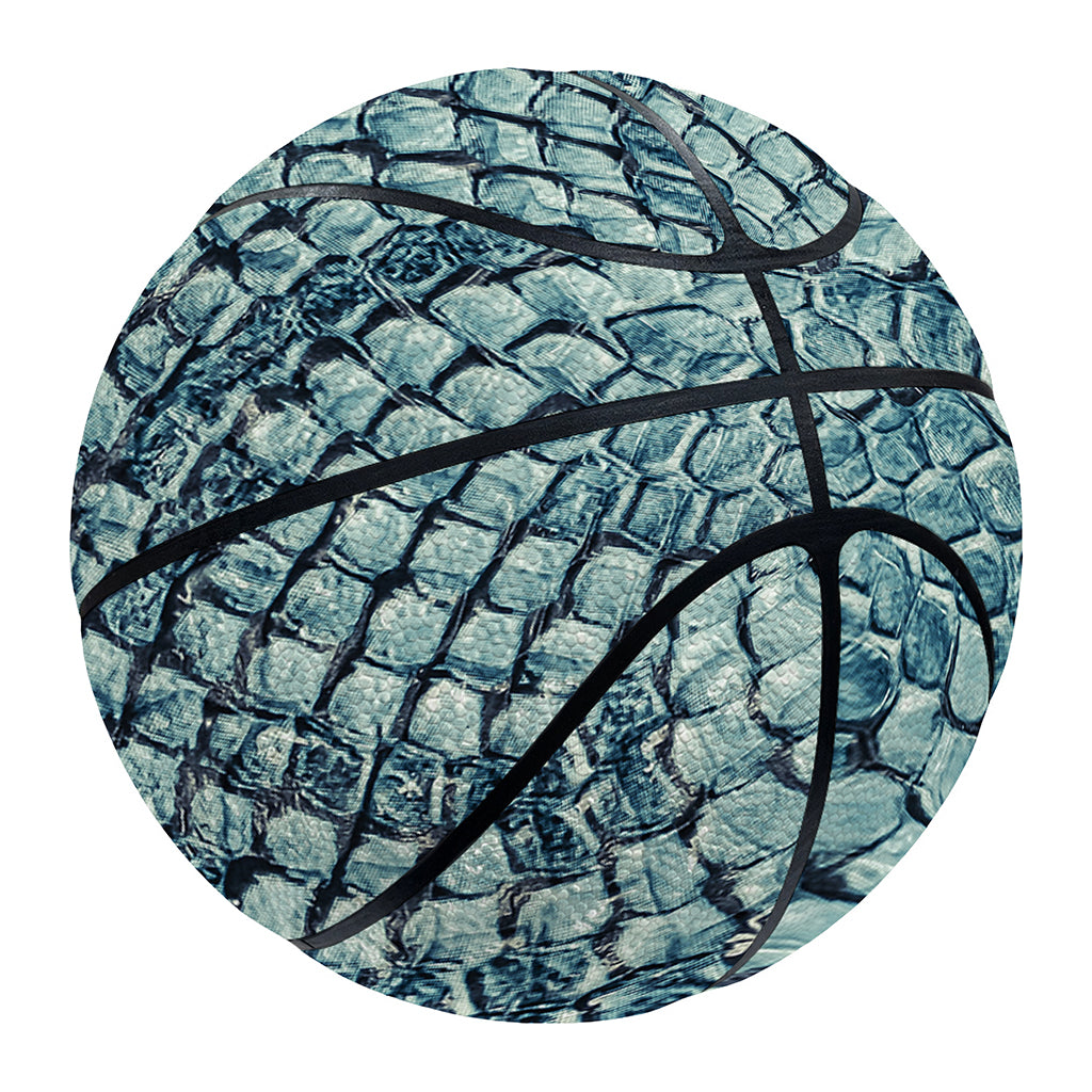 Steel Blue Snakeskin Print Basketball
