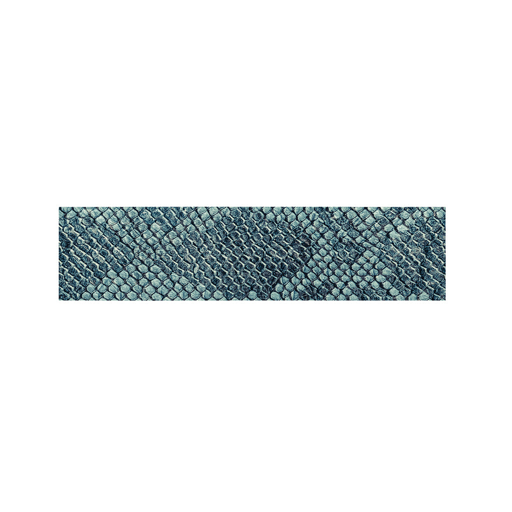 Steel Blue Snakeskin Print Bed Runner