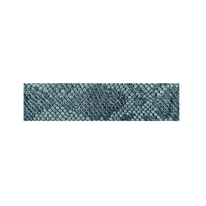 Steel Blue Snakeskin Print Bed Runner