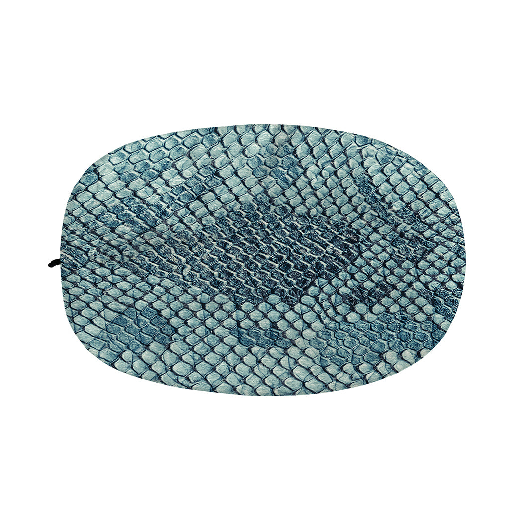 Steel Blue Snakeskin Print Car Side Mirror Covers