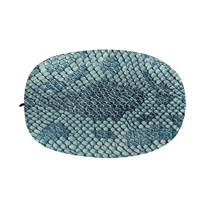 Steel Blue Snakeskin Print Car Side Mirror Covers
