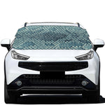 Steel Blue Snakeskin Print Car Windshield Snow Cover
