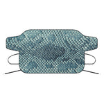 Steel Blue Snakeskin Print Car Windshield Snow Cover