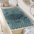 Steel Blue Snakeskin Print Changing Pad Cover