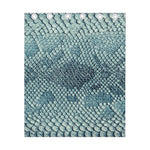 Steel Blue Snakeskin Print Curtain