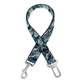 Steel Blue Snakeskin Print Dog Seat Belt