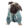Steel Blue Snakeskin Print Dog Zip Up Hoodie