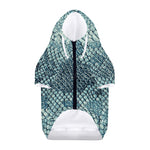 Steel Blue Snakeskin Print Dog Zip Up Hoodie