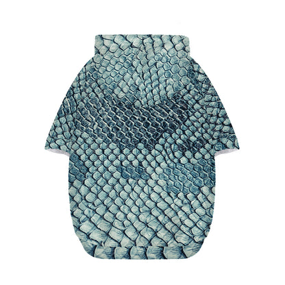 Steel Blue Snakeskin Print Dog Zip Up Hoodie