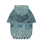 Steel Blue Snakeskin Print Dog Zip Up Hoodie