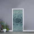 Steel Blue Snakeskin Print Door Sticker