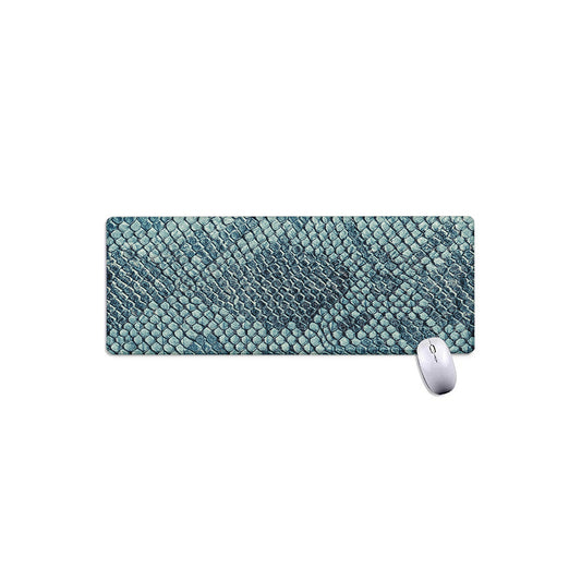 Steel Blue Snakeskin Print Extended Mouse Pad