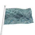Steel Blue Snakeskin Print Flag