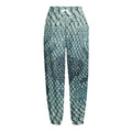 Steel Blue Snakeskin Print Fleece Lined Knit Pants