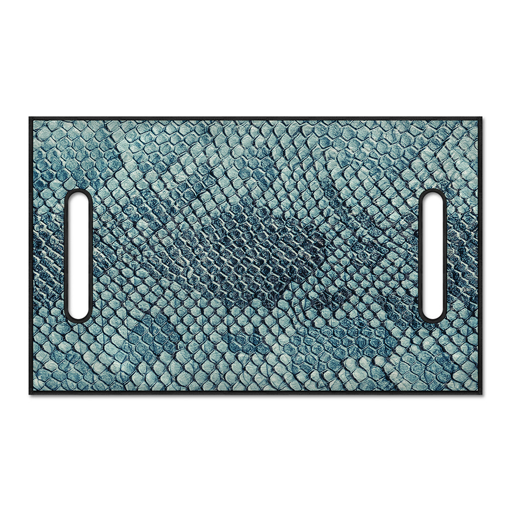 Steel Blue Snakeskin Print Golf Cart Seat Cover