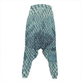 Steel Blue Snakeskin Print Hammer Pants