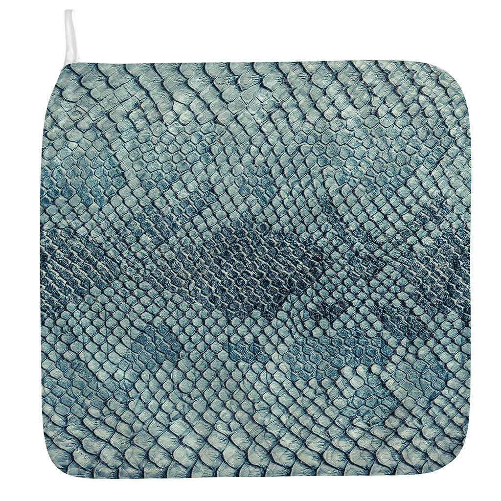 Steel Blue Snakeskin Print Hand Towel