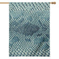 Steel Blue Snakeskin Print House Flag