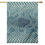 Steel Blue Snakeskin Print House Flag