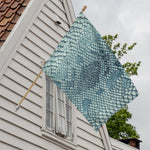 Steel Blue Snakeskin Print House Flag