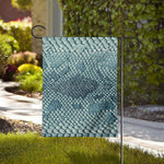 Steel Blue Snakeskin Print House Flag
