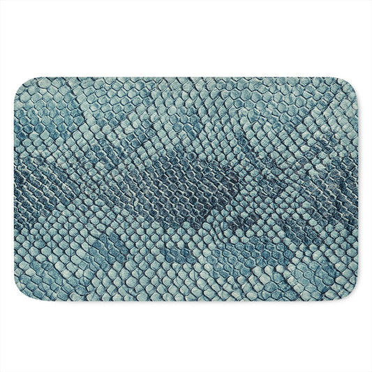 Steel Blue Snakeskin Print Indoor Door Mat