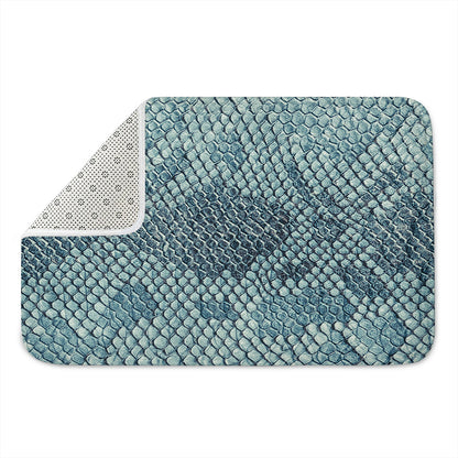 Steel Blue Snakeskin Print Indoor Door Mat