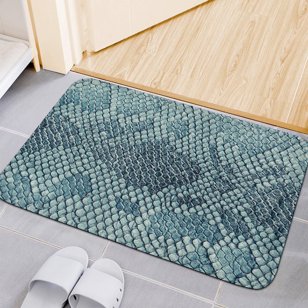 Steel Blue Snakeskin Print Indoor Door Mat